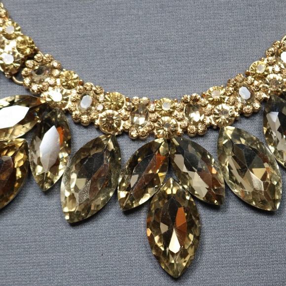 rhinestone statement necklace POFJ - Picture 3 of 5
